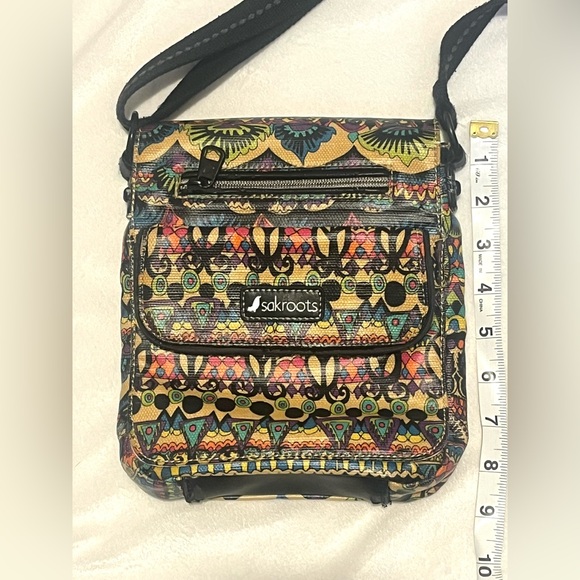 Sakroots Multicolor Crossbody Bag w Snap closure Adjustable Straps Purse - Picture 13 of 16